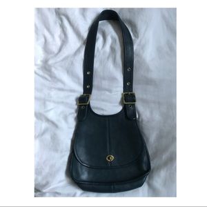 VINTAGE COACH deep teal shoulder bag